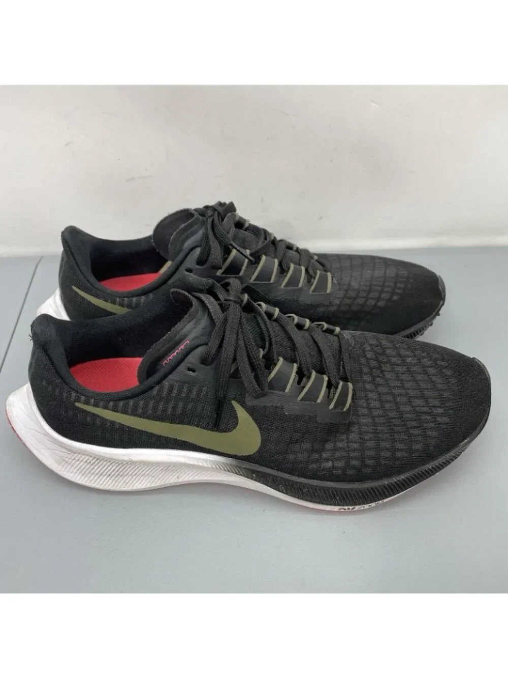 Nike Air Zoom Pegasus 37 Sneakers Shoes Running Training Black Mens 10